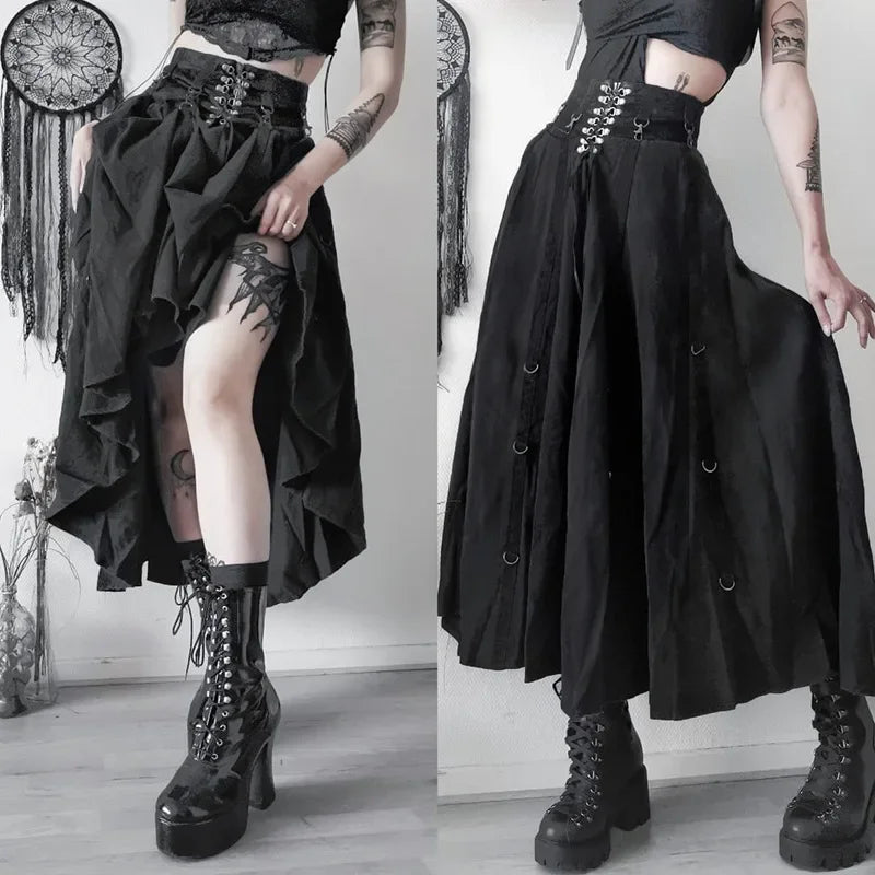 Casual Gothic Steampunk Skirt edgy