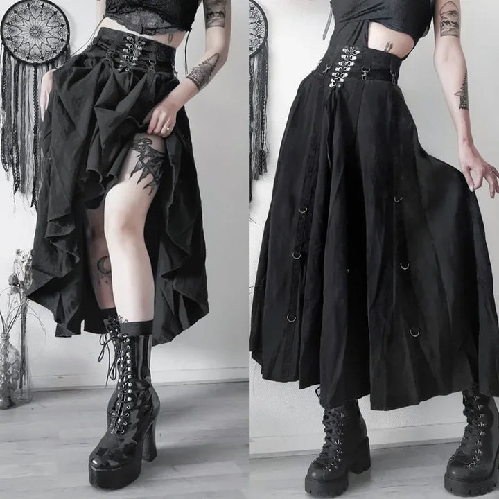 Casual Gothic Steampunk Skirt edgy