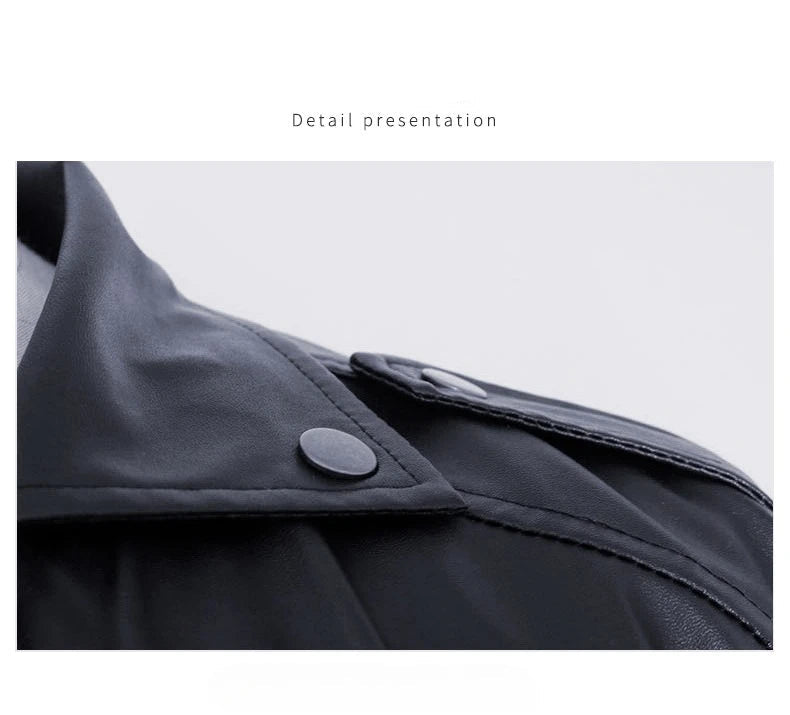 Casual Leather Steampunk Jacket durable