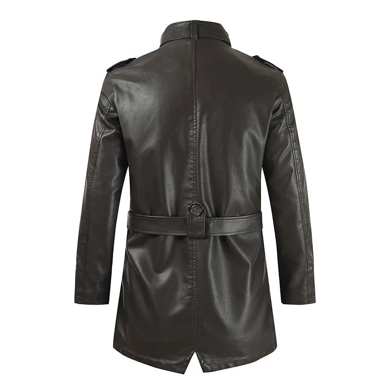 Casual Steampunk Faux Leather Jacket bold