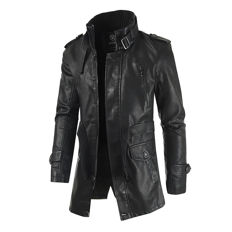 Casual Steampunk Faux Leather Jacket vintage