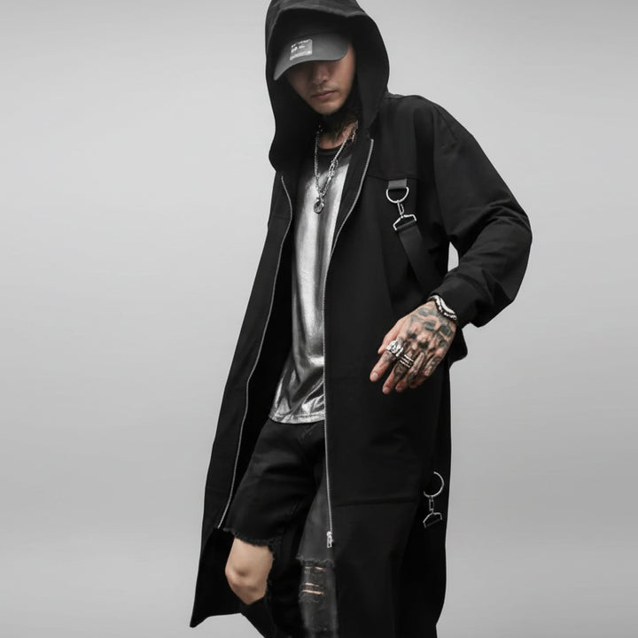 Casual Steampunk Hooded Coat Long