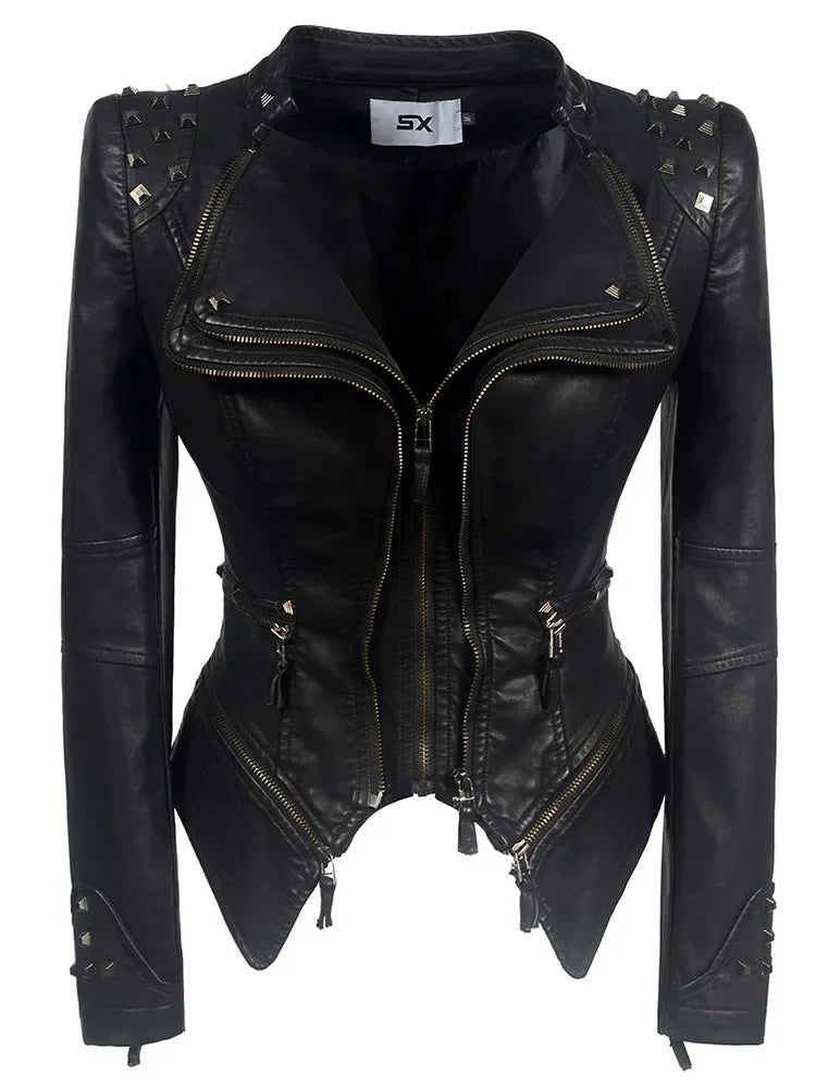 Casual Steampunk Jacket With Rivets