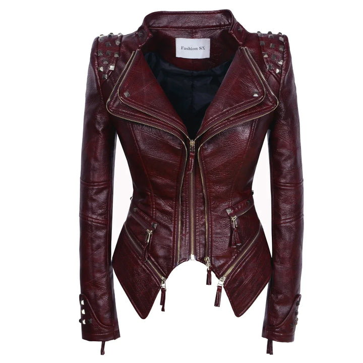 Casual Steampunk Jacket With Rivets rugged