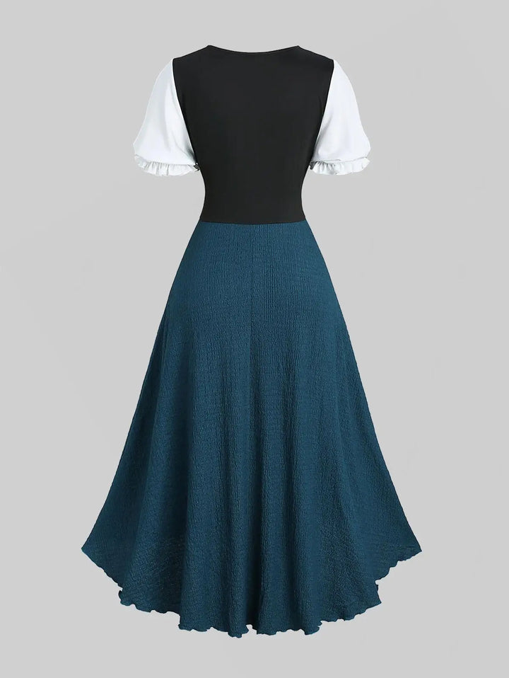 Casual Steampunk Lace-up Dress Style
