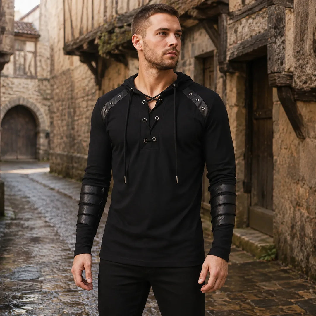 Casual Steampunk Lace-up Shirt