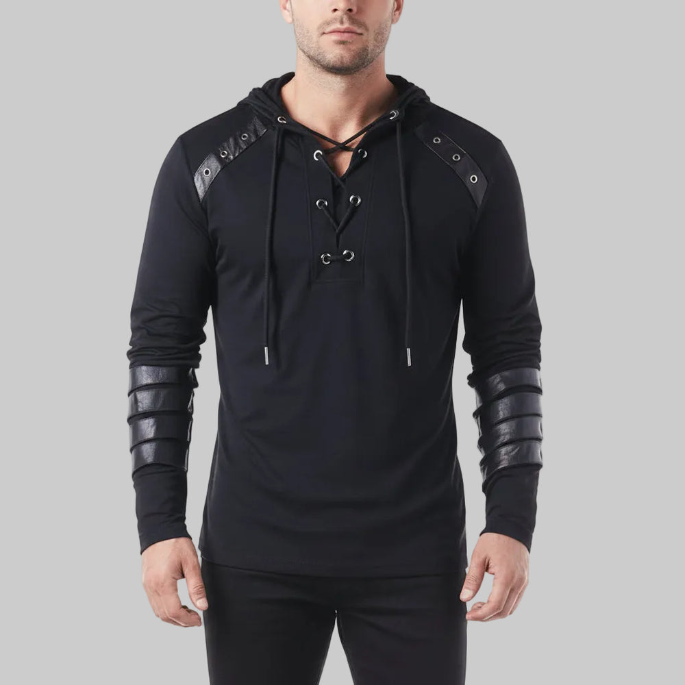 Casual Steampunk Lace-up Shirt
