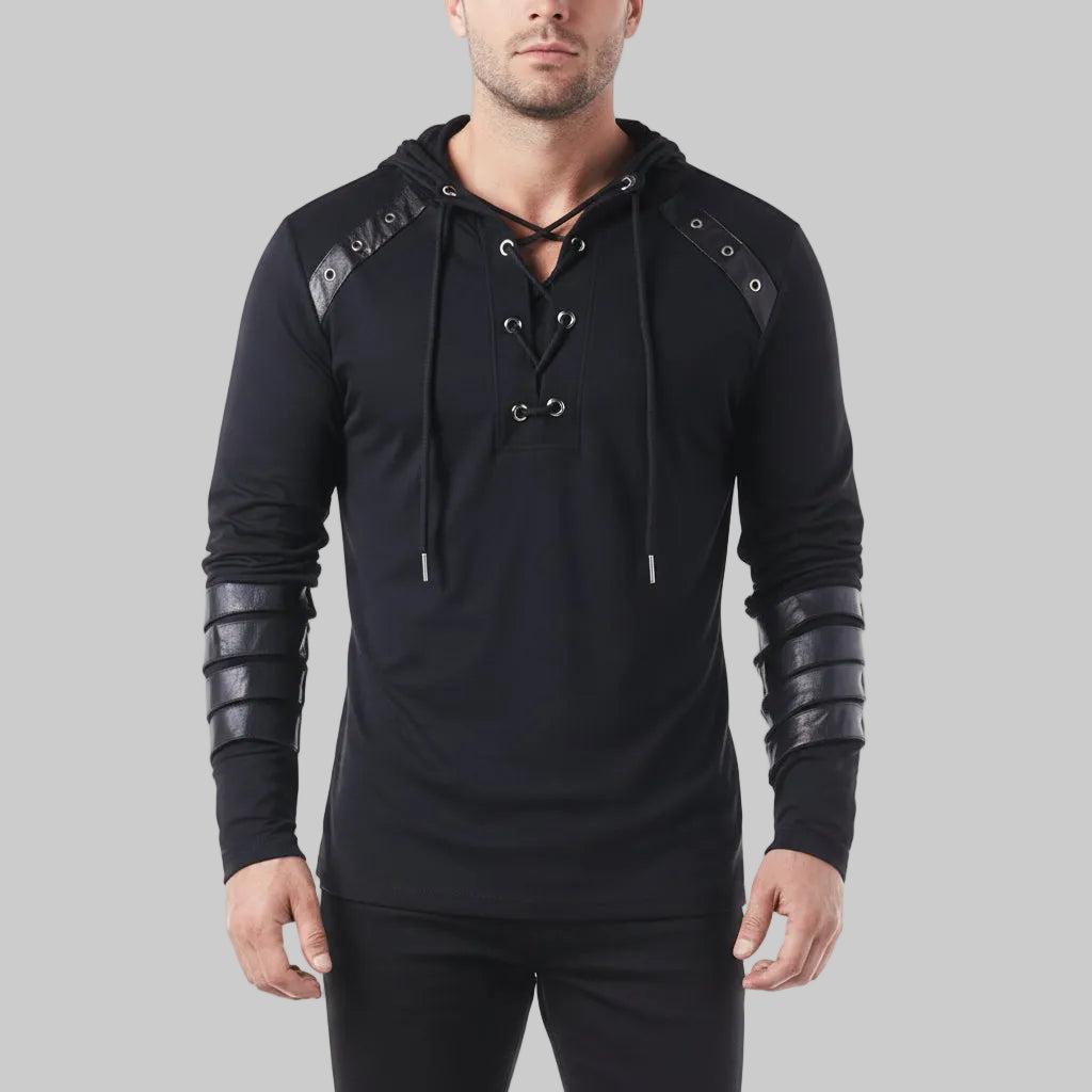 Casual Steampunk Lace-up Shirt