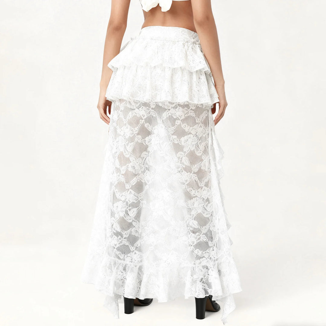 Casual Steampunk Ruffle Skirt playful
