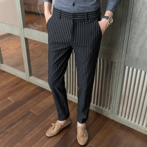 Casual Steampunk Striped Pants – vintage style