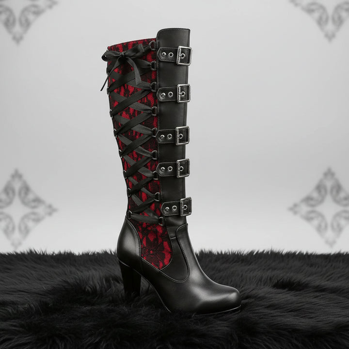 Chic High Steampunk Lace-up Boots