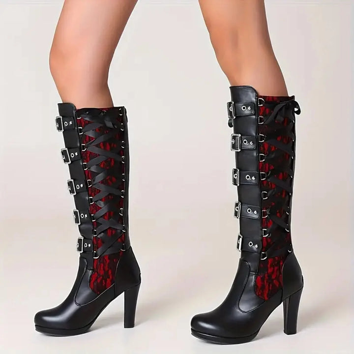 Chic High Steampunk Lace-up Boots stylish