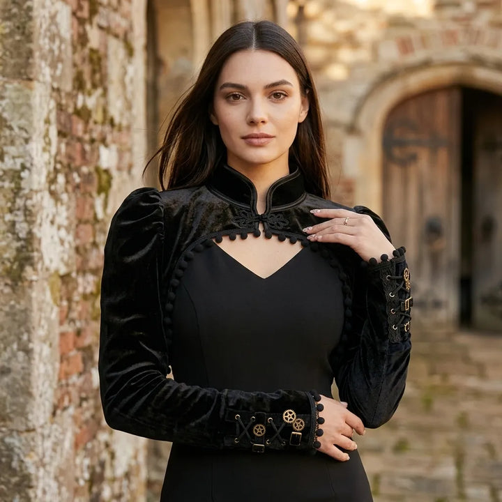 Chic Steampunk Crop Jacket