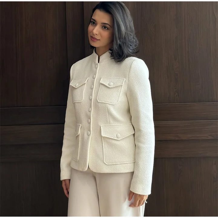 Chic Steampunk Multi-Pocket Jacket Design