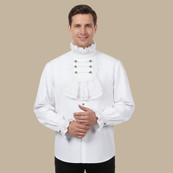 Chic Vintage White Steampunk Shirt