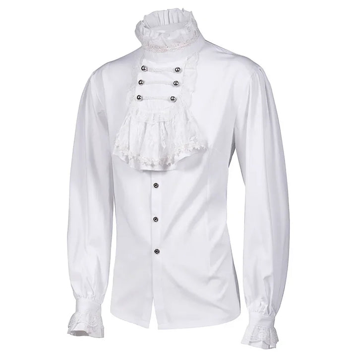 Chic Vintage White Steampunk Shirt – Victorian inspired