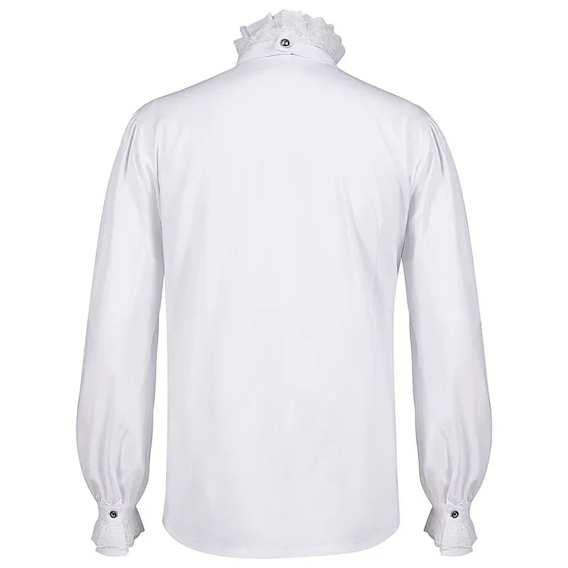 Chic Vintage White Steampunk Shirt – refined look