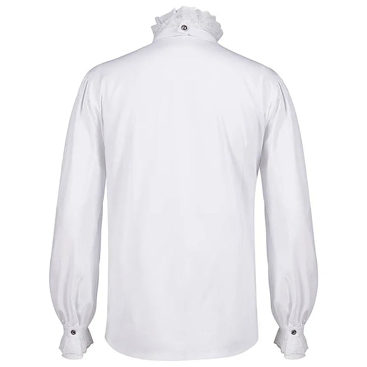 Chic Vintage White Steampunk Shirt – refined look