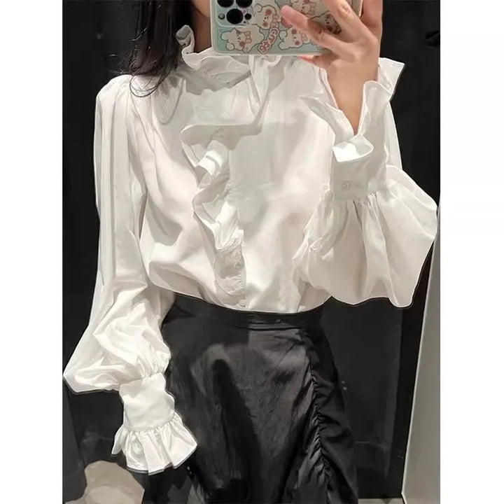 Chic White Steampunk Shirt