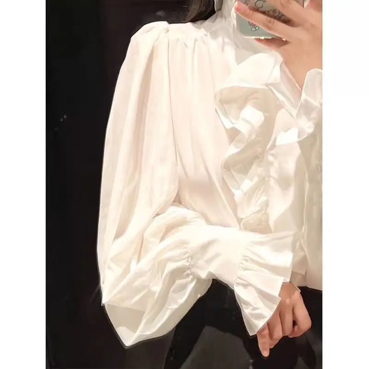 Chic White Steampunk Shirt classic