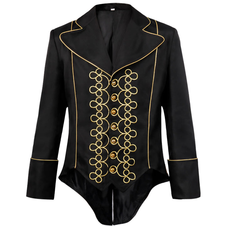 Chic embroidered steampunk jacket – elegant design