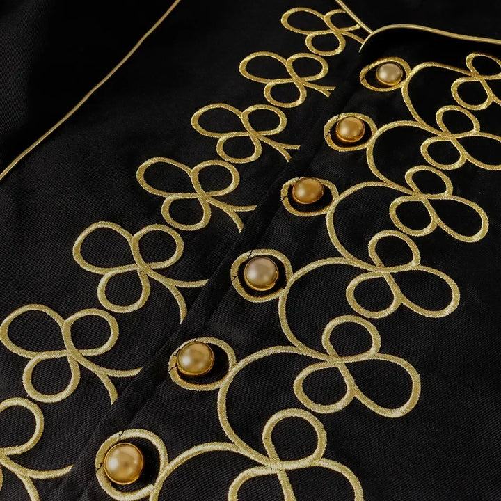 Chic embroidered steampunk jacket vintage style