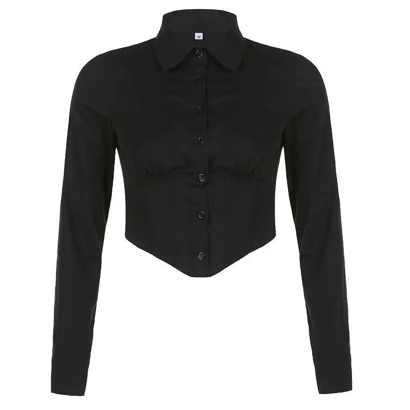 Classic Black Gothic Steampunk Shirt Steampunk