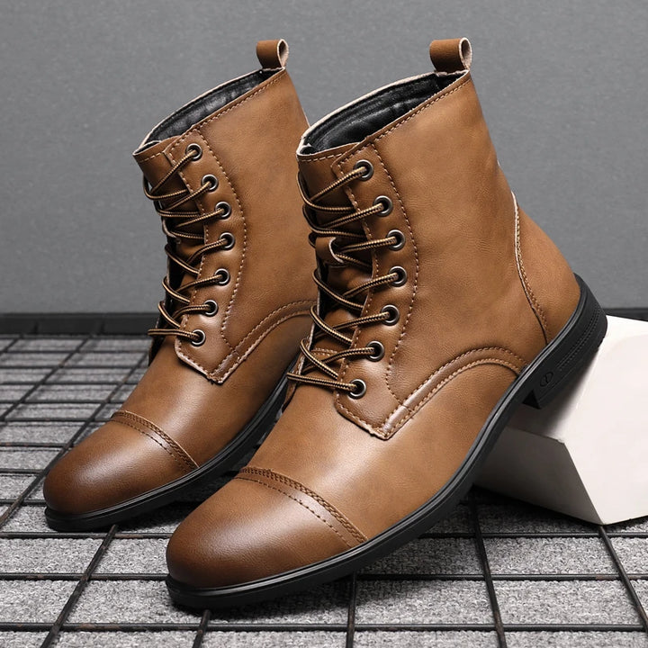 Classic Men's Steampunk Lace-up Boots
