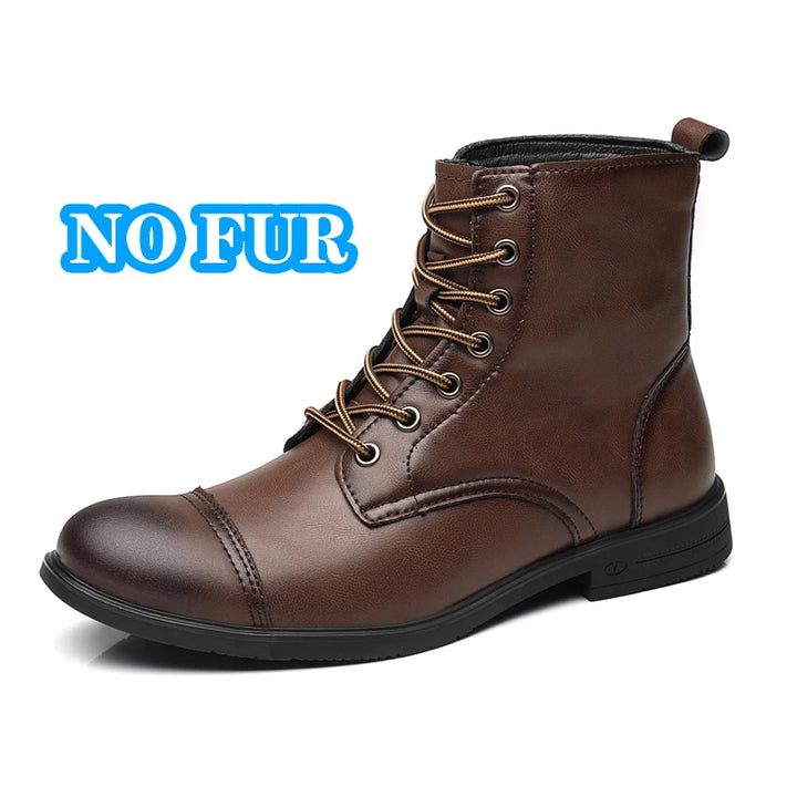 Classic Men's Steampunk Lace-up Boots refined