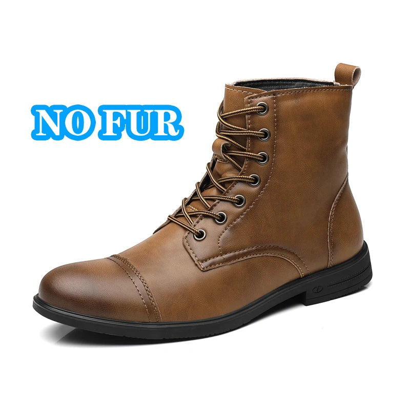 Classic Men's Steampunk Lace-up Boots timeless