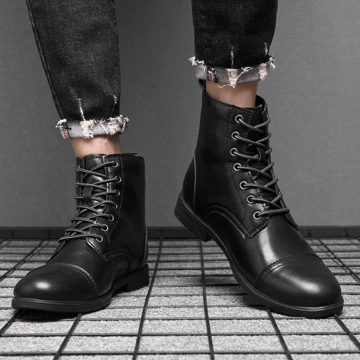 Classic Men's Steampunk Lace-up Boots vintage