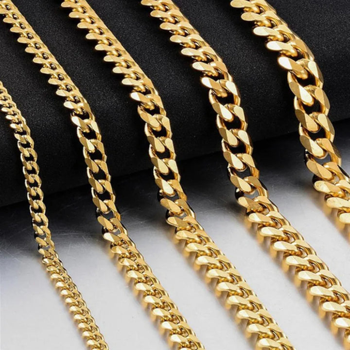 Classic Mesh Steampunk Chain Necklace Gold