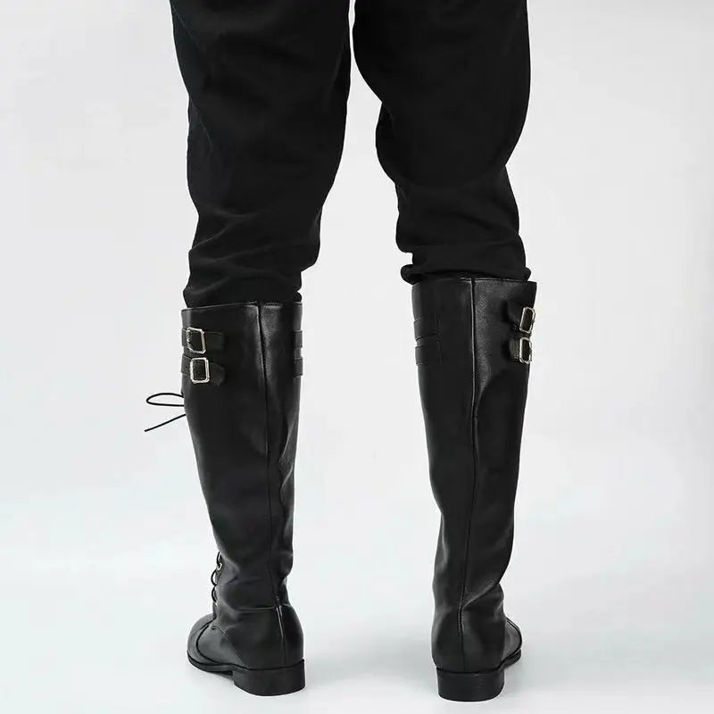 Classic Steampunk High Boots black