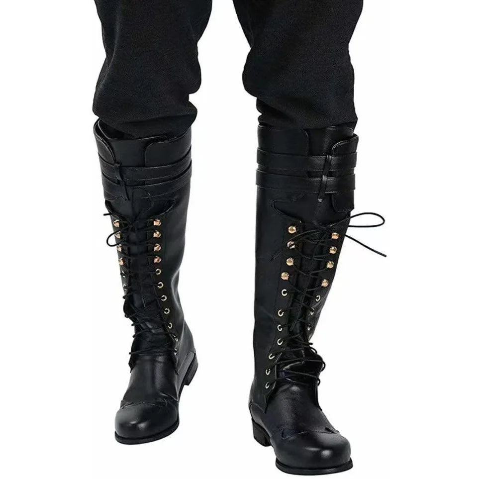 Classic Steampunk High Boots men