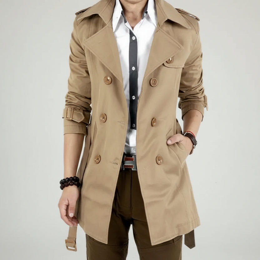 Classic Steampunk Trench Coat Men