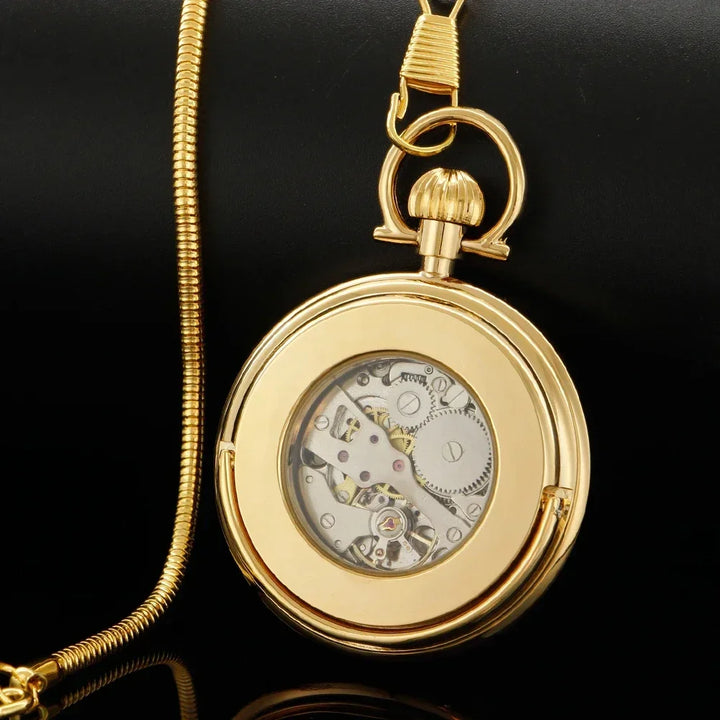 Classic Vintage Steampunk Gold Pocket Watch ornate
