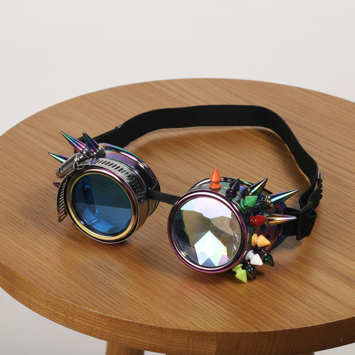 Colorful Spiked Steampunk Goggles