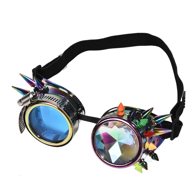 Colorful Spiked Steampunk Goggles tendance