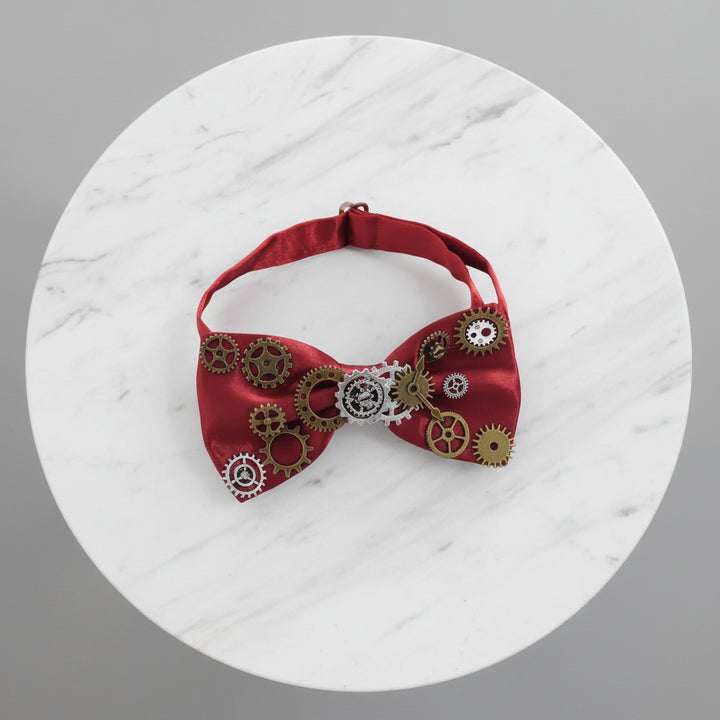 Colorful Steampunk Bow Tie With Gears