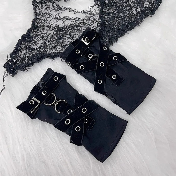Comfortable Black Steampunk Gloves Stylish