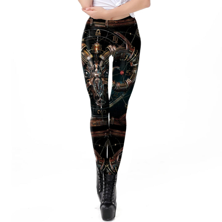 Comfortable Black Steampunk Leggings Stylish