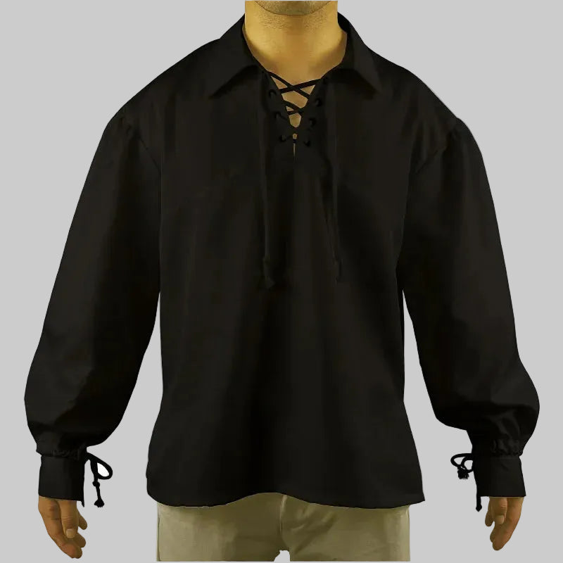 Comfortable_Black_Steampunk_Shirt Stylish