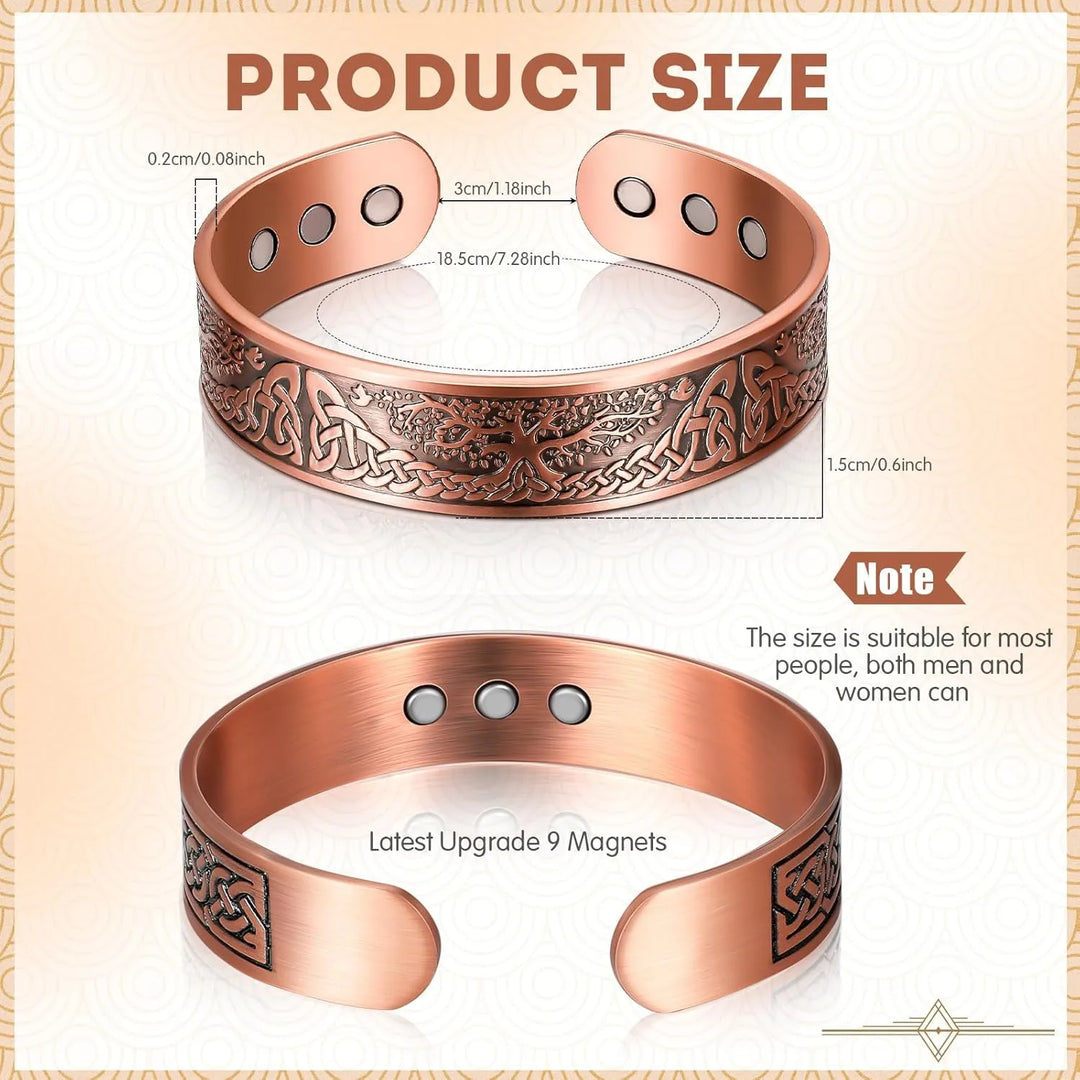 Copper-Colored Steampunk Magnetic Bracelet confortable