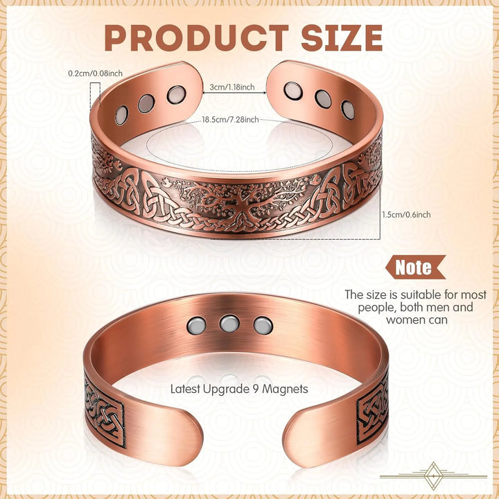Copper-Colored Steampunk Magnetic Bracelet confortable
