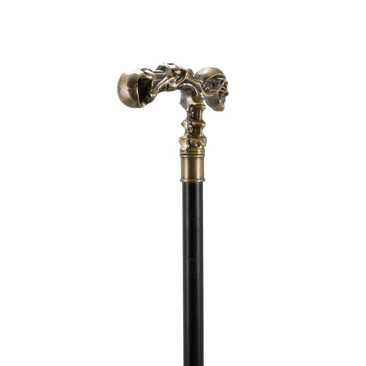 Copper-Plated Steampunk Cane With Skull Head durable