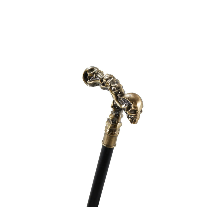 Copper-Plated Steampunk Cane With Skull Head unique