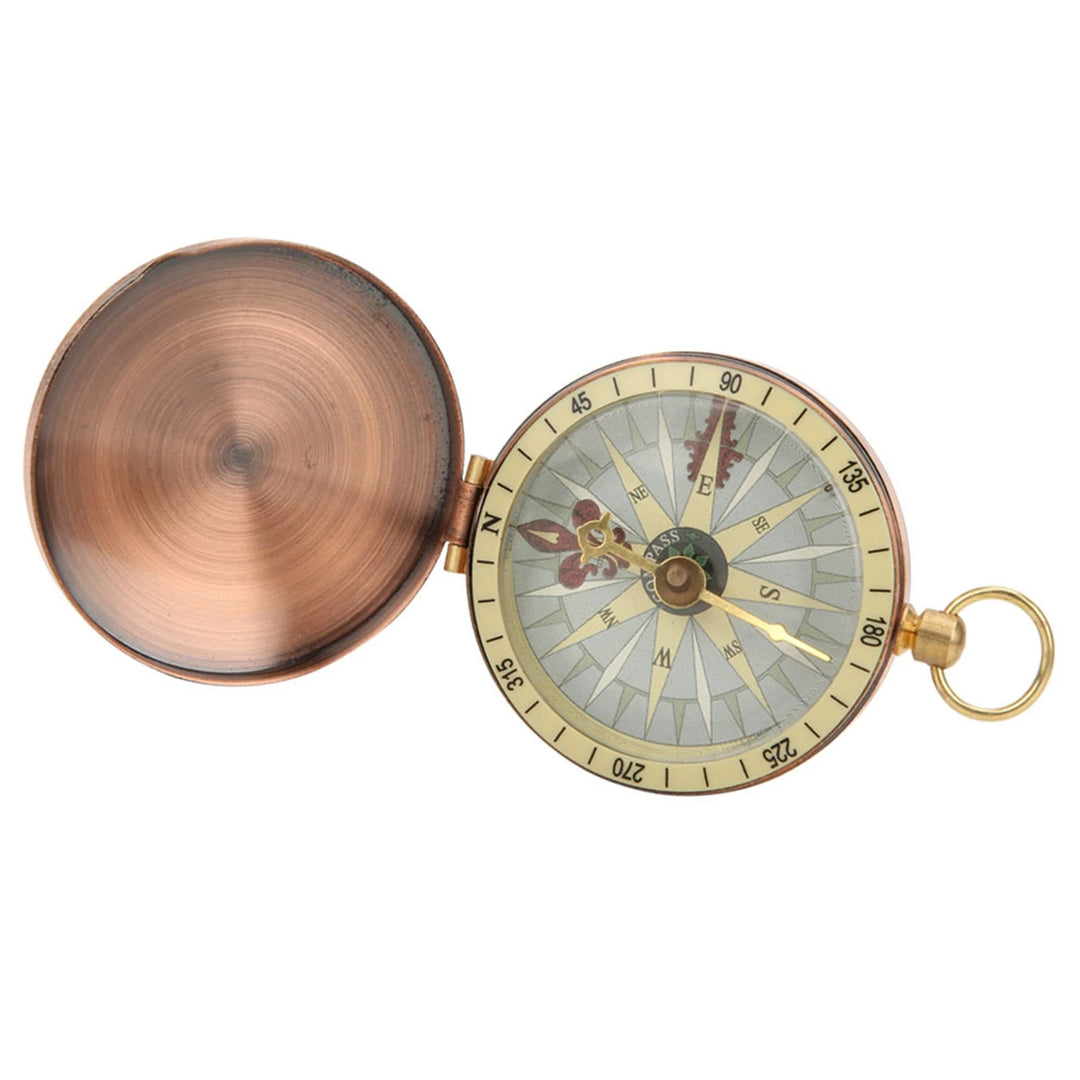 Copper-Plated Steampunk Pocket Compass tendance