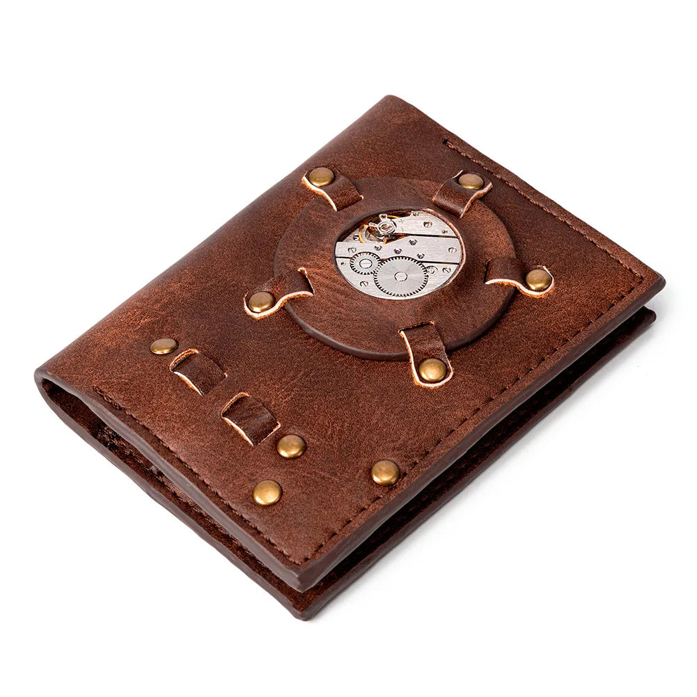 Creative Steampunk Wallet Brown