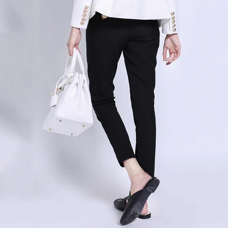 Double-Breasted Fitted Steampunk Pants Back