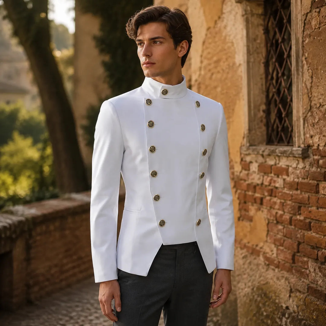 Double-Breasted Medieval Steampunk Jacket